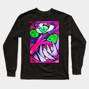 3 eyed graffiti demon Long Sleeve T-Shirt